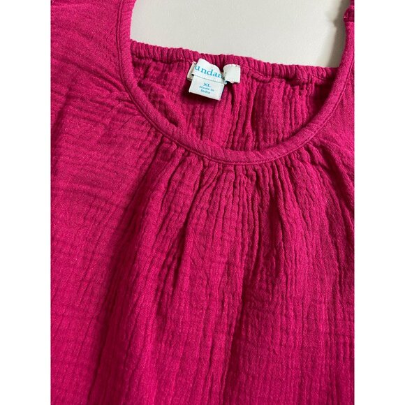 Sundance Sleeveless Gauzy Cotton Tank Top Women size XL Fuchsia Pink Vacation - Picture 12 of 13